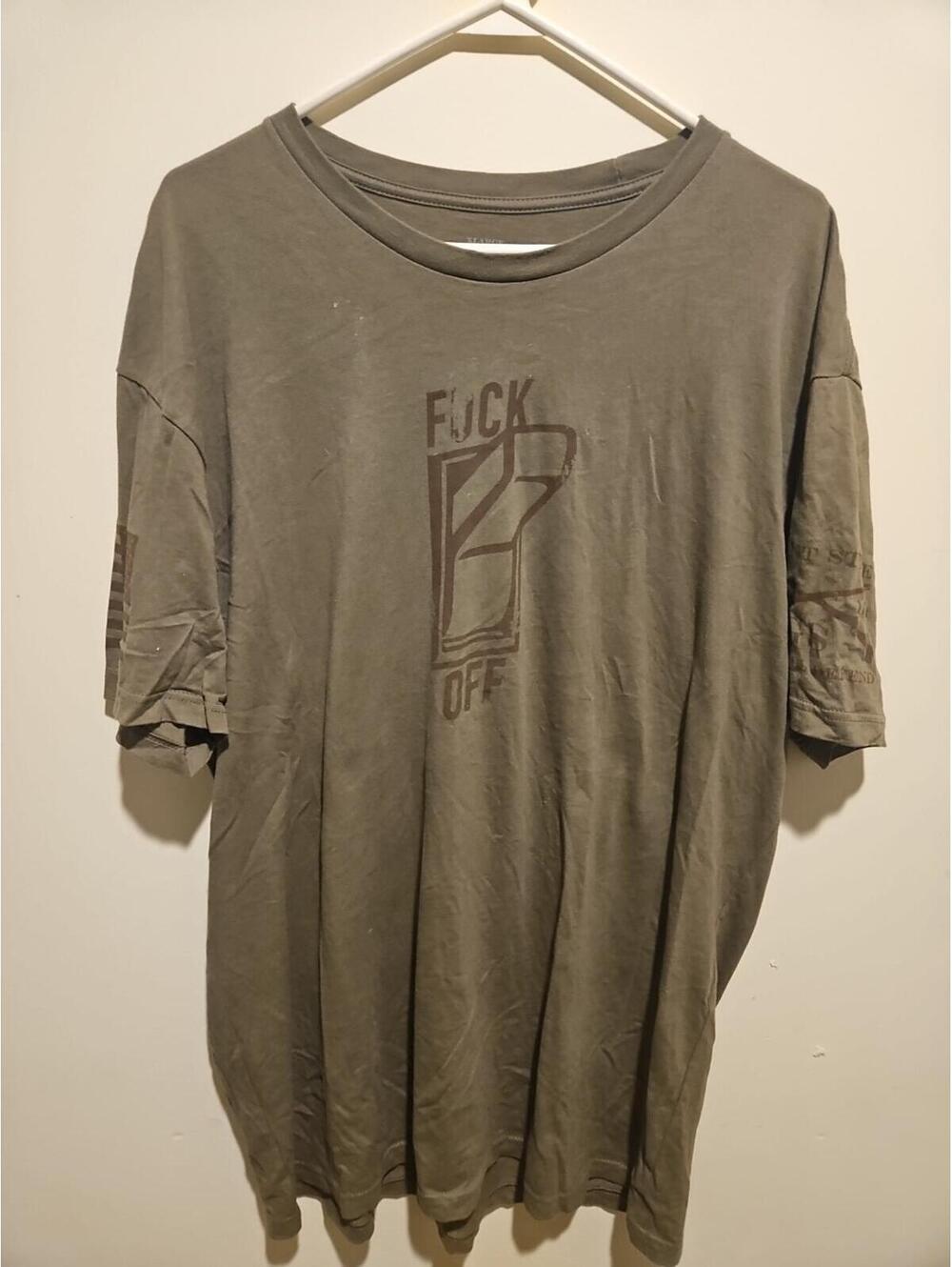 Xl Grunt Style Men's Short Sleeve Tshirt F Off Olive Green
